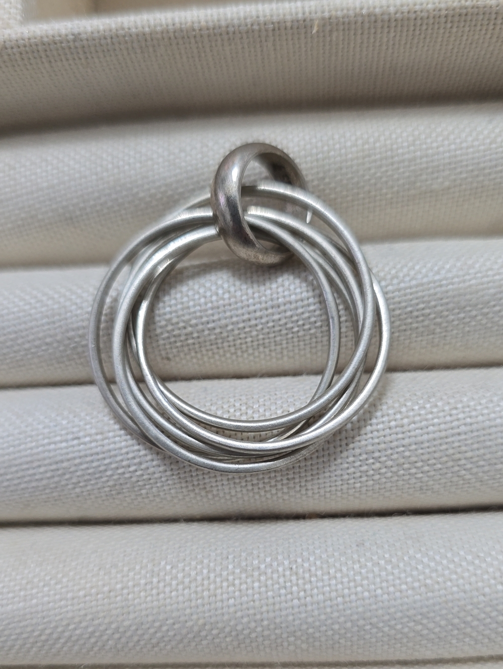 Sterling Silver Interlocking Hoop Pendant - Silpada